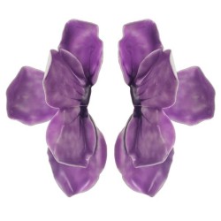 Korean style summer fashion enamel petal earrings gradual change three-dimensi..