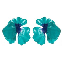 Korean style sweet temperament small fresh woman exaggerating flowers earrings..