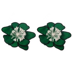 occidental style handmade Cloth imitate flowers earrings fashion layer tempera..