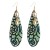  real leather Embossing Earring Bohemia pattern earrings long style diamond brief fashion leather earrings