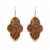 occidental style brief fashion real leather Embossing earrings trend Alloy diamond wind pattern leather Earring