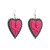 occidental style trend leather print love earrings retro exaggerating wind Earring