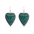 occidental style trend leather print love earrings retro exaggerating wind Earring