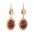 occidental style trend fashion Alloy diamond leather earrings woman retro temperament exaggerating long style