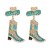 occidental style fashion wind enamel diamond Cowboy earrings exaggerating temperament colorful diamond Cowboy per