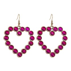 occidental style Earring creative fashion Peach heart love earrings diamond ho..