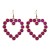 occidental style Earring creative fashion Peach heart love earrings diamond hollow ear stud woman