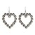 occidental style Earring creative fashion Peach heart love earrings diamond hollow ear stud woman