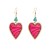  trend Alloy leather print embed turquoise earrings woman temperament high love Earring