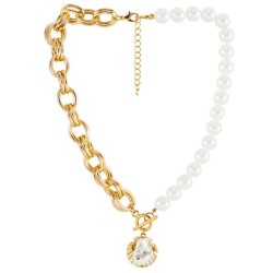occidental style fashion Pearl necklace woman  Pearl splice Shells pendant cla..