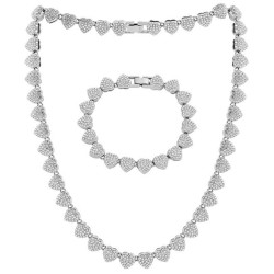 occidental style trend love fully-jewelled chain personality clavicle chain  n..