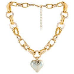 occidental style  wind hollow Alloy chain Peach heart pendant exaggerating lov..