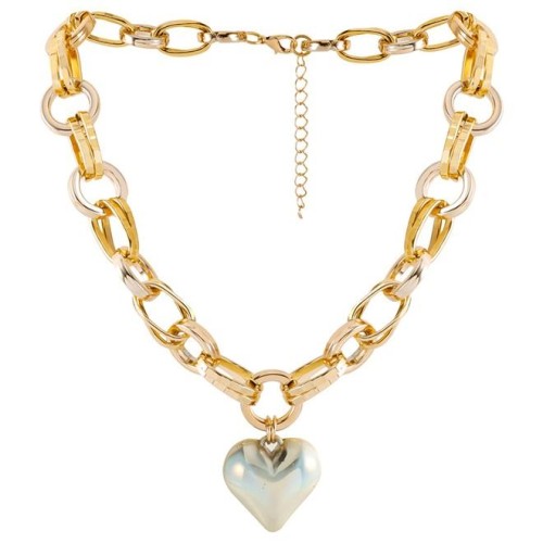 occidental style  wind hollow Alloy chain Peach heart pendant exaggerating love samll necklace