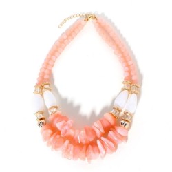 occidental style wind fashion clavicle chain Double layer Irregular Beads neck..