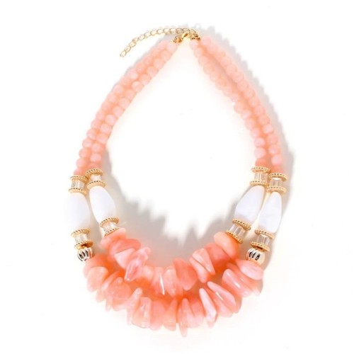 occidental style wind fashion clavicle chain Double layer Irregular Beads necklace