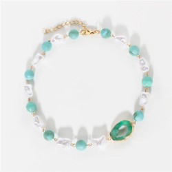 occidental style fashion clavicle chain Pearl necklace woman