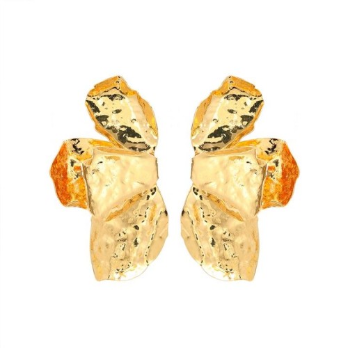 occidental style exaggerating personality woman Irregular pattern flowers earrings Hawaii day temperament Street