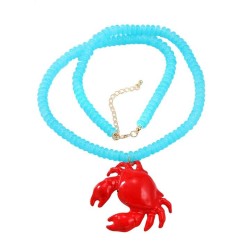 summer wind color pendant necklace woman occidental style exaggerating