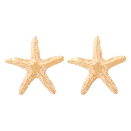 occidental style Alloy starfish Five-pointed star ear stud summer elements Earring samll personality
