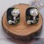 ins wind occidental style Pearl ear stud square flowers earring Alloy enamel diamond Earring earrings