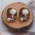 ins wind occidental style Pearl ear stud square flowers earring Alloy enamel diamond Earring earrings