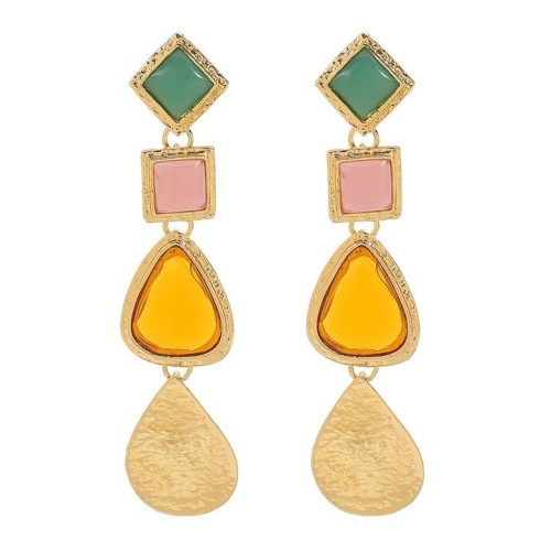 E occidental style same style fashion resin geometry earrings  summer Irregular Earring