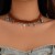 occidental style retro ethnic style head turquoise necklace  personality Cowboy velvet chain c