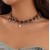 occidental style retro ethnic style head turquoise necklace  personality Cowboy velvet chain c