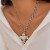 occidental style fashion punkins wind Metal cross necklace O buckle chain woman