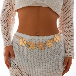occidental style imitate Pearl flowers chainbody chain wind Metal chain chain