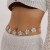 occidental style imitate Pearl flowers chainbody chain wind Metal chain chain