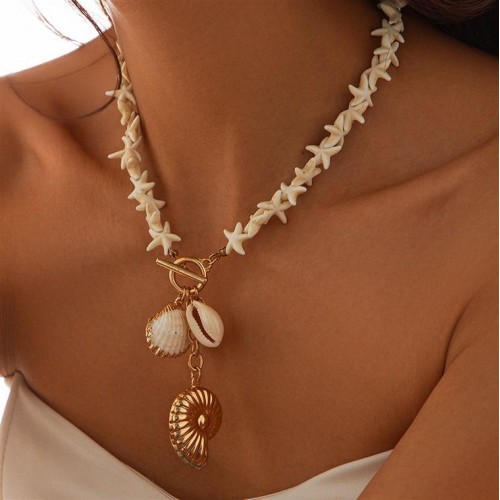 occidental style Bohemia starfish beadsyk Shells leisure necklace samll windnecklace