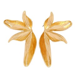 new retro three-dimensional Alloy big flowers earrings occidental style flower..