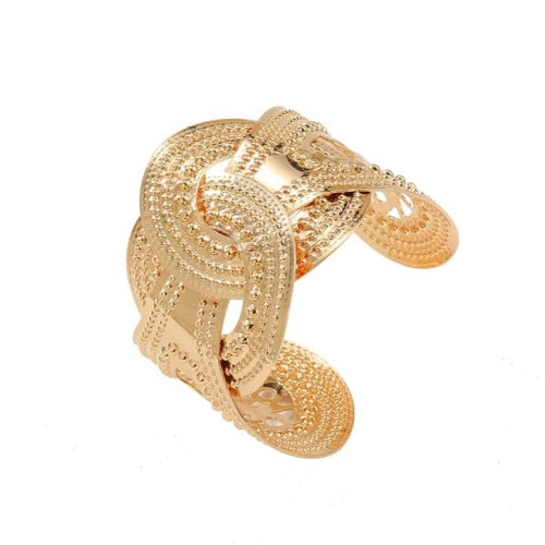  fashion creative unique Metal Round hollow pattern woman opening bangle