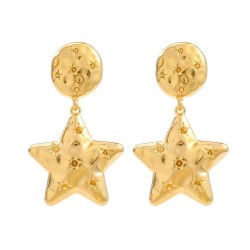  gilded color star fashion personality earrings