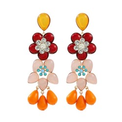  style color fashion flowers exaggerating handmade earring earrings occidental..