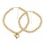 occidental style exaggerating two multilayer beads temperament samll heart-shaped personality necklace