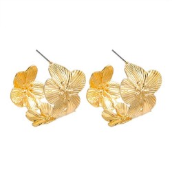 retro flowers geometry earrings Irregular pattern Earring brief fashion all-Pu..