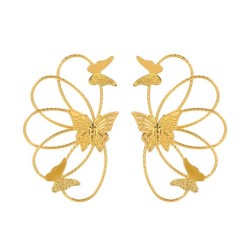  earrings hollow butterfly wings brief occidental style fashion earrings