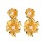 gold petal Earring medium temperament Pearl flowers earrings woman high retro personality ear stud