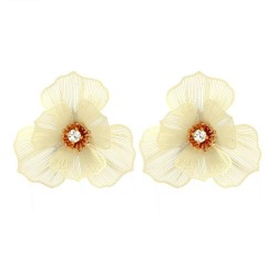 occidental style summer flowers hollow colorful earrings woman Alloy multilaye..