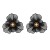 occidental style summer flowers hollow colorful earrings woman Alloy multilayer temperament sweet high Earring