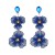 occidental style temperament multilayer hollow flowers earrings woman diamond high earrings temperament long sty
