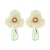 diamond geometry flowers hollow pendant earrings high fashion temperament Earring woman