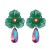 diamond geometry flowers hollow pendant earrings high fashion temperament Earring woman