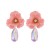 diamond geometry flowers hollow pendant earrings high fashion temperament Earring woman