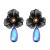 diamond geometry flowers hollow pendant earrings high fashion temperament Earring woman