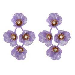 exaggerating flowers tassel earrings samll fashion temperament earring high Ea..