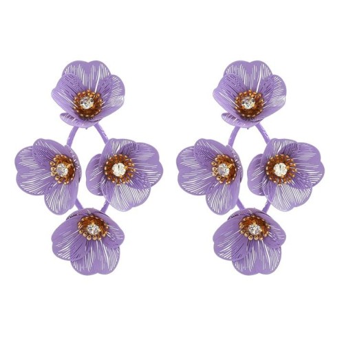 exaggerating flowers tassel earrings samll fashion temperament earring high Earring