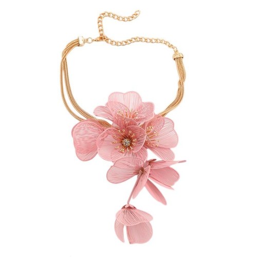 flowers Modeling bride necklace flowers long style exaggerating temperament high necklace